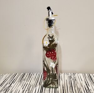Strwaberry 16 Ounce Glass Oil Dispenser